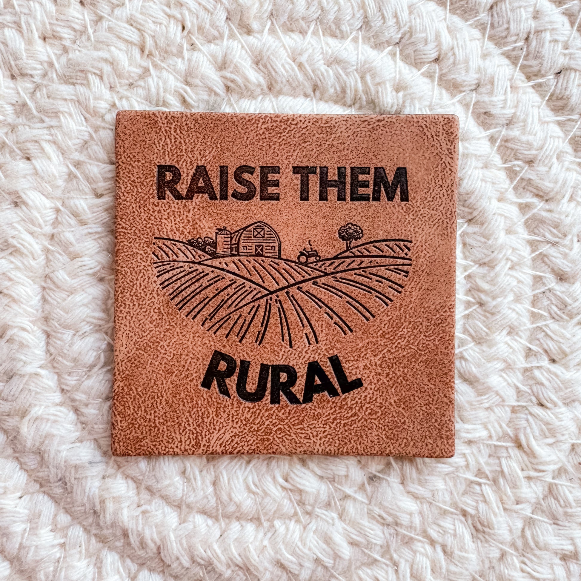 Raise Them Rural Faux Leather Patch image 0