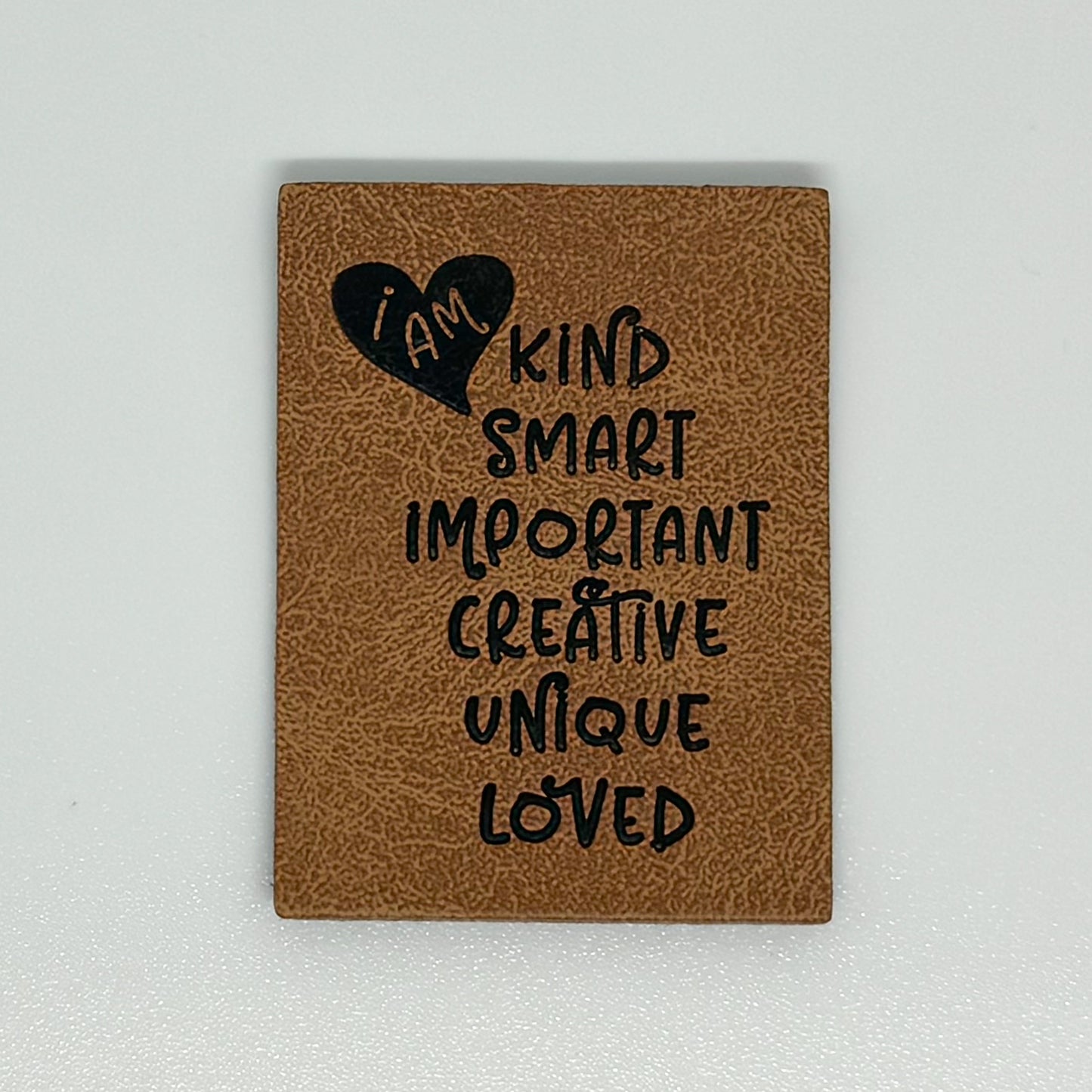 Heart Affirmations Faux Leather Patch image 0