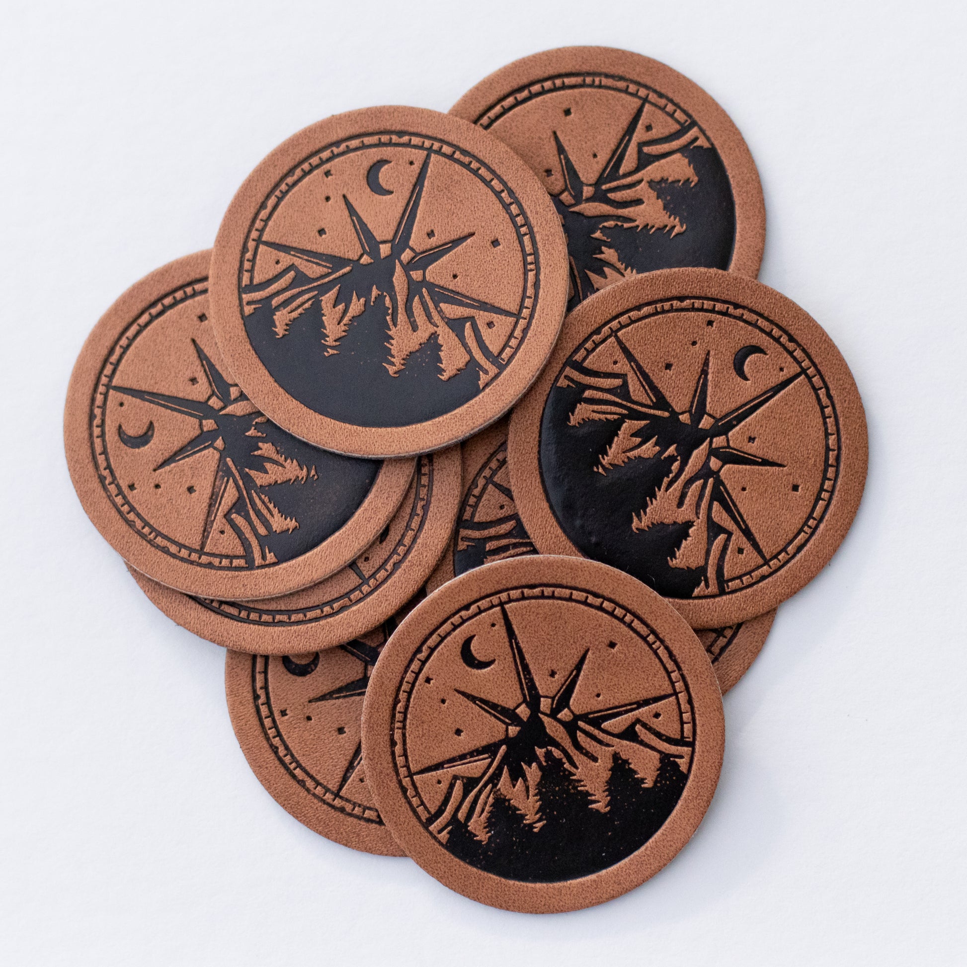 Mountain Compass Faux Leather Patch image 1