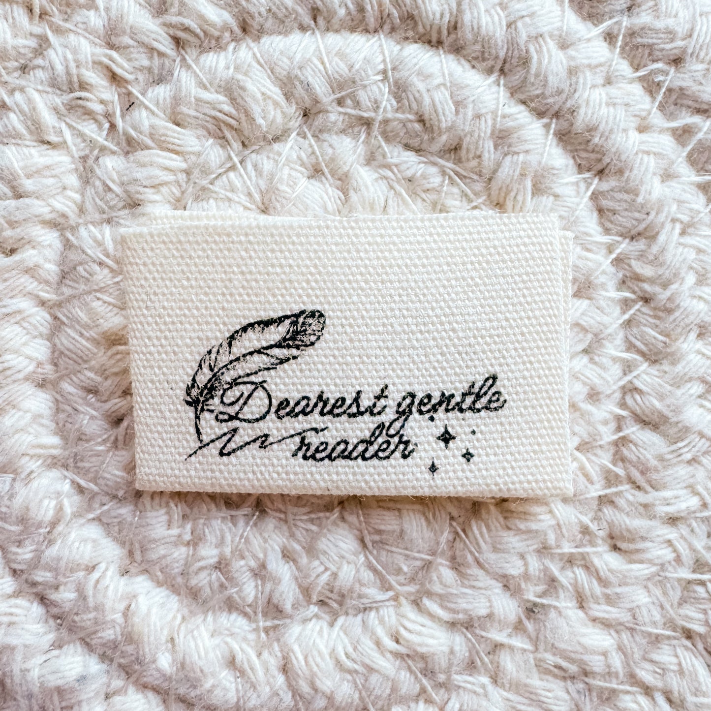 Dearest Gentle Reader Cotton Label image 0