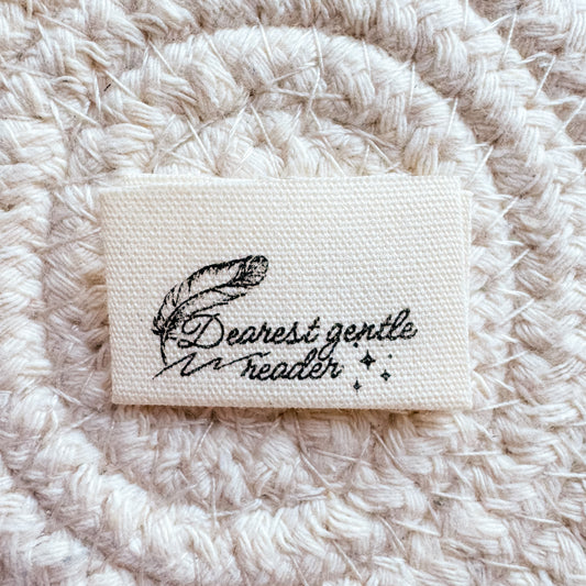 Dearest Gentle Reader Cotton Label image 0