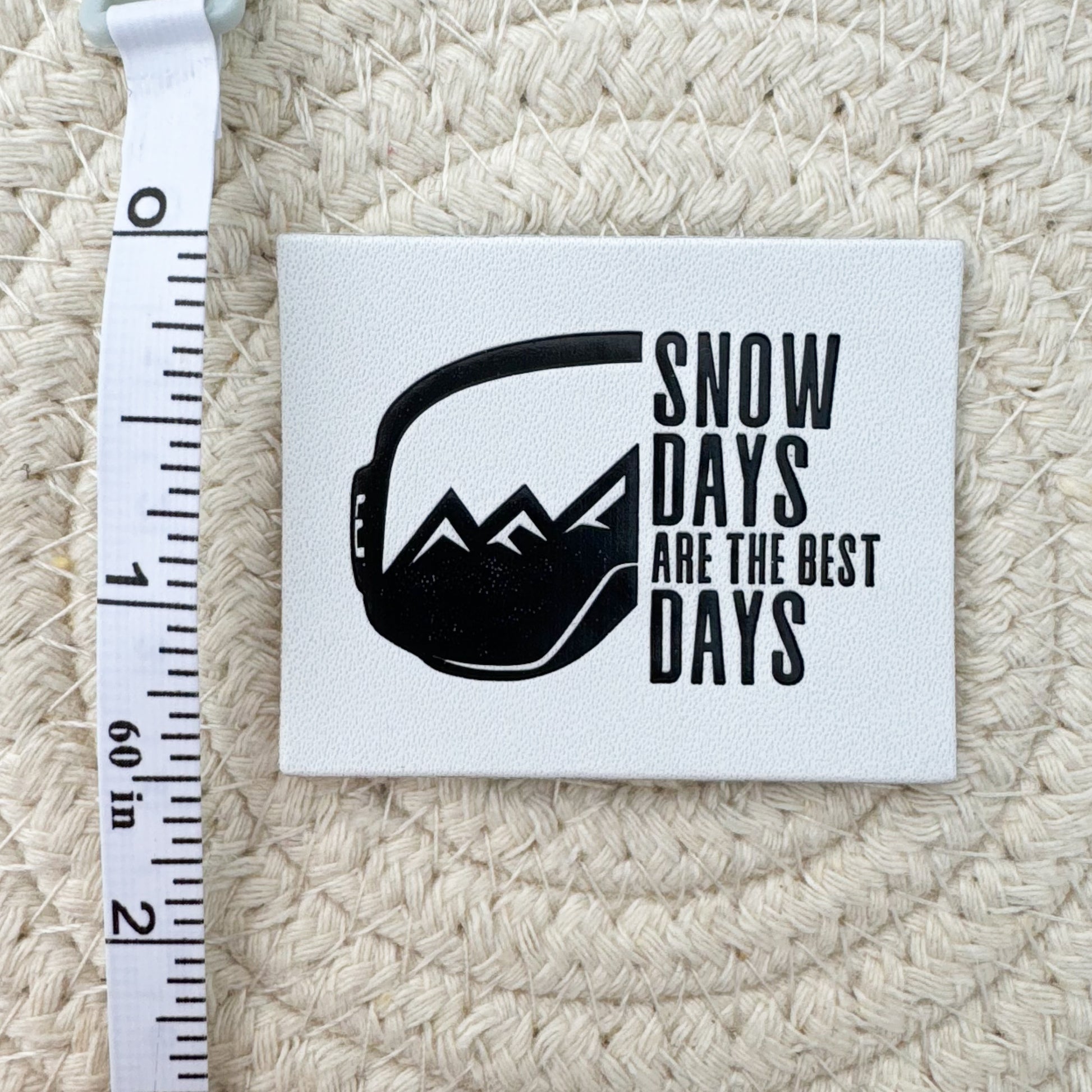 Snow Days White Faux Leather Patch image 1