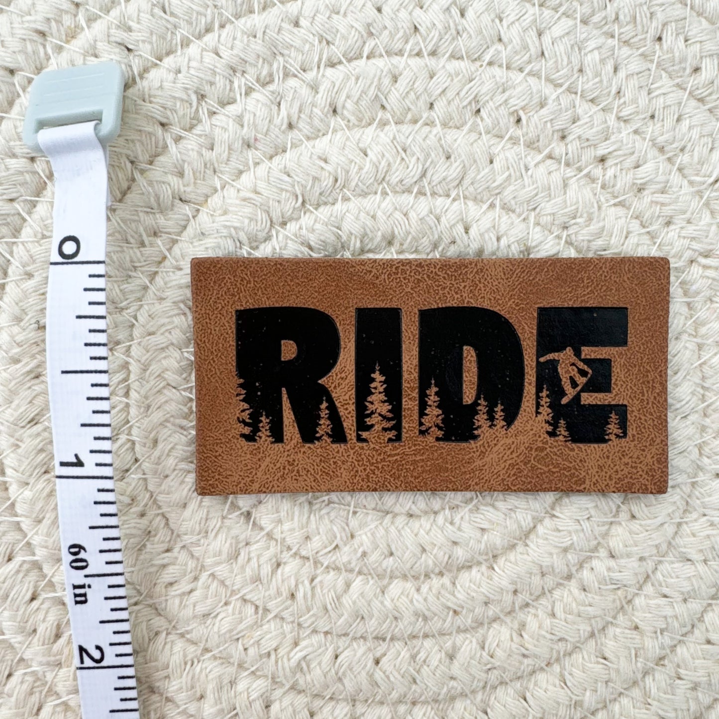 Snowboard Faux Leather Patch image 1