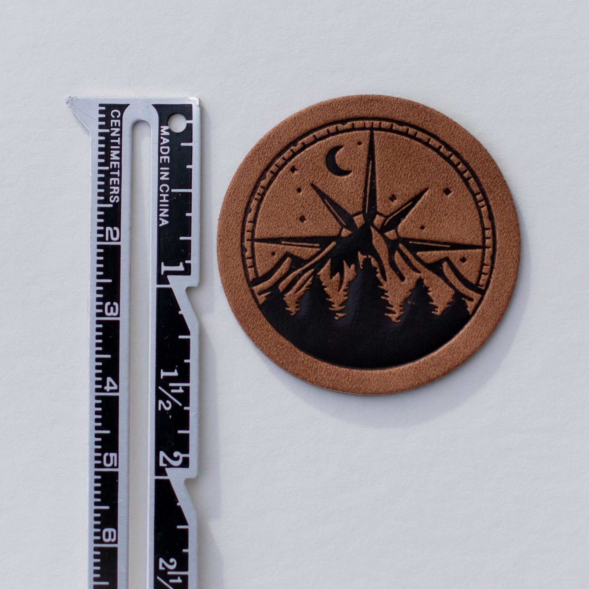 Mountain Compass Faux Leather Patch image 2