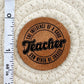 Teacher Round Faux Leather Patch