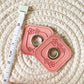 Peach Floral Eyelet Patch (Set of 2) image 1