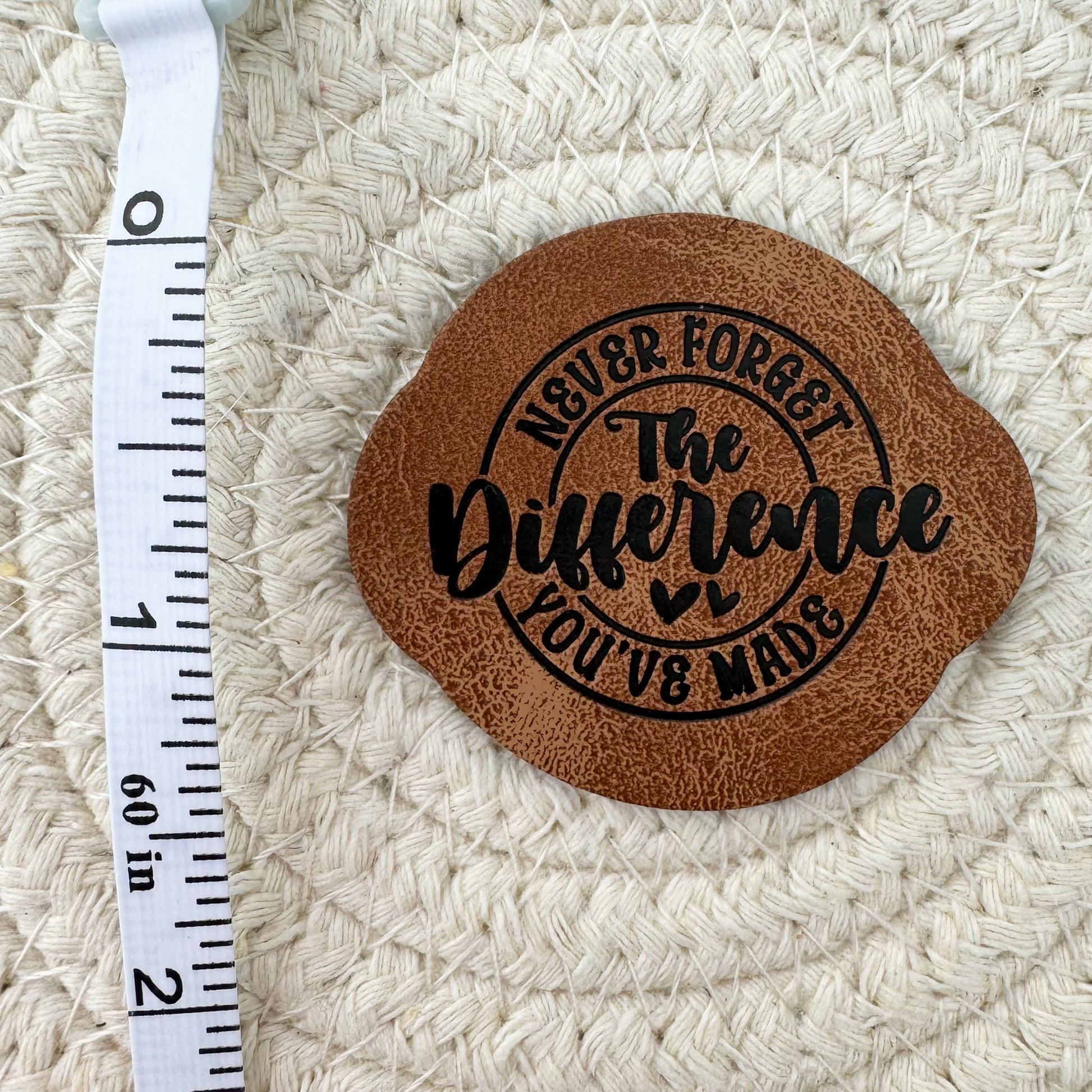 You Make a Difference Faux Leather Patch image 1