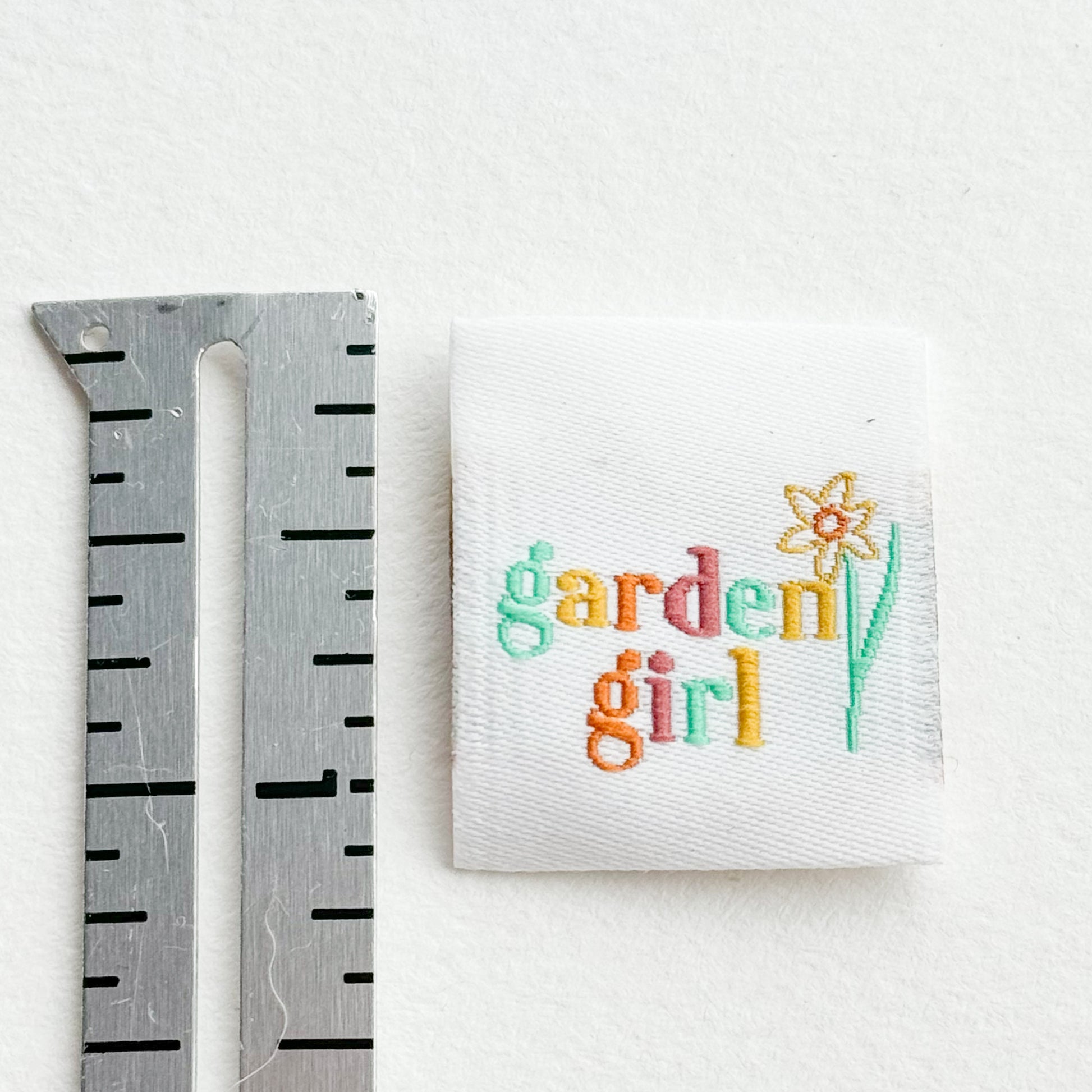 Garden Girl Woven Label image 1