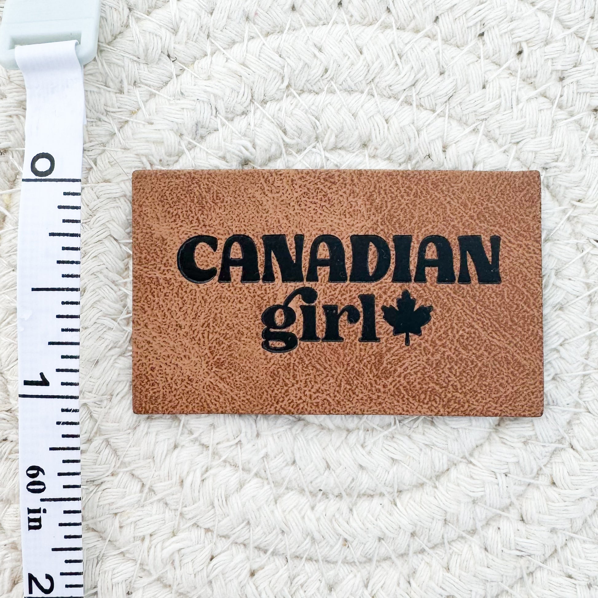 Canadian Girl Faux Leather Patch image 1