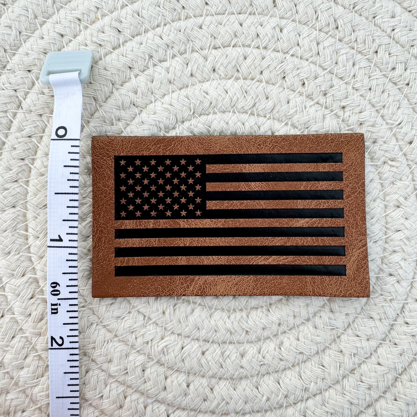 American Flag Faux Leather Patch image 1