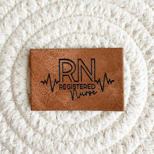 RN Nurse Faux Leather Patch