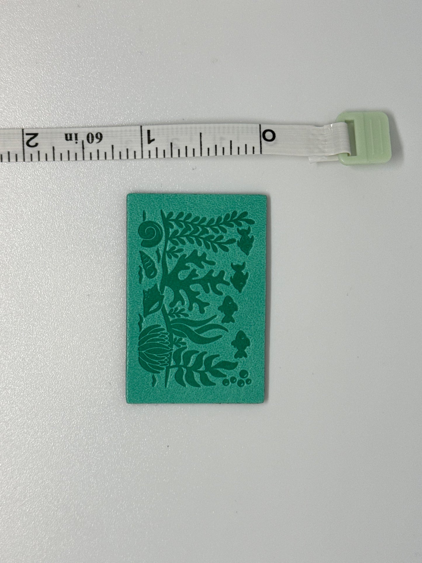 Bottom of the Sea Teal Leather Patch image 1