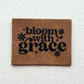 Bloom With Grace Faux Leather Patch image 0