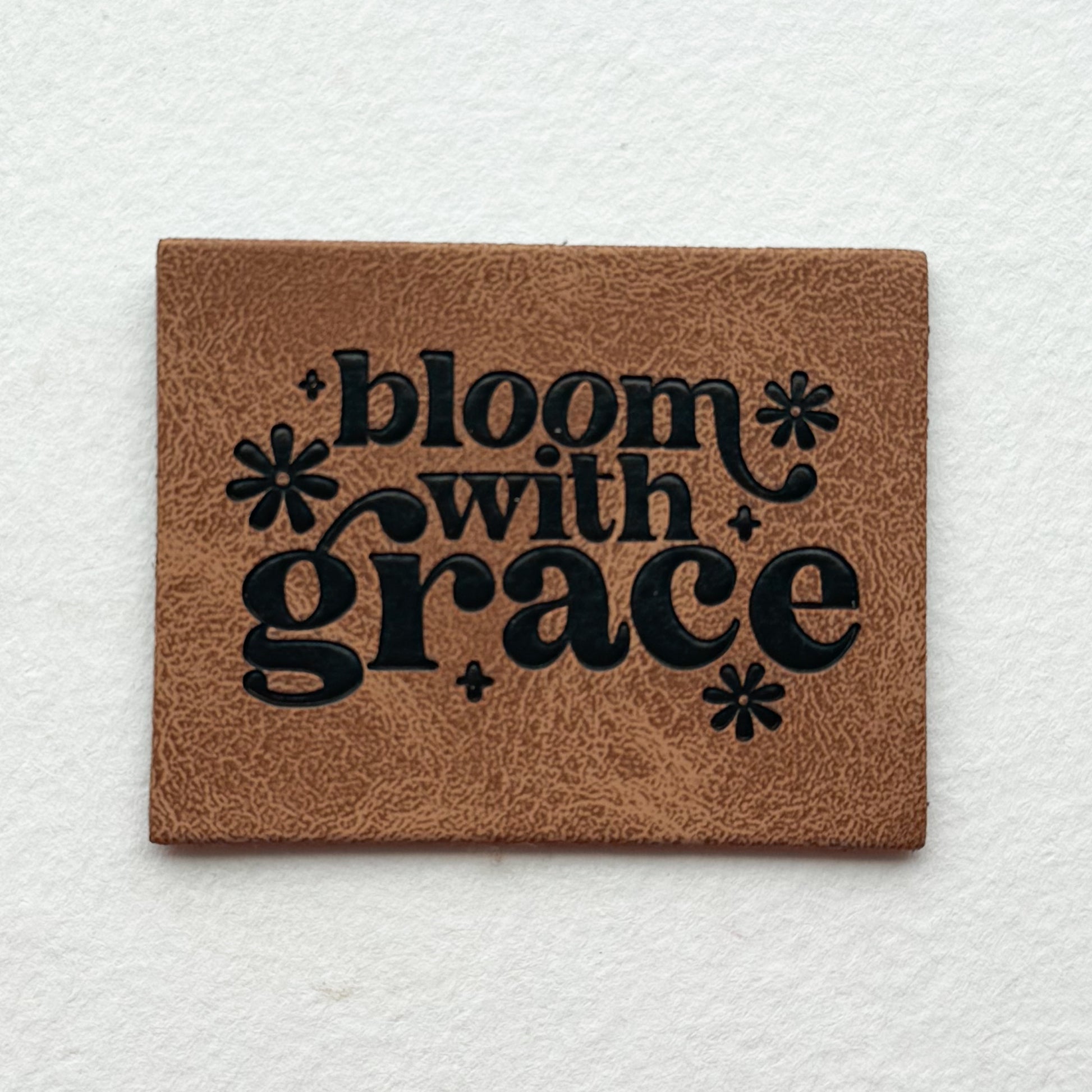 Bloom With Grace Faux Leather Patch image 0