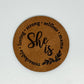 She Is Faux Leather Patch image 0