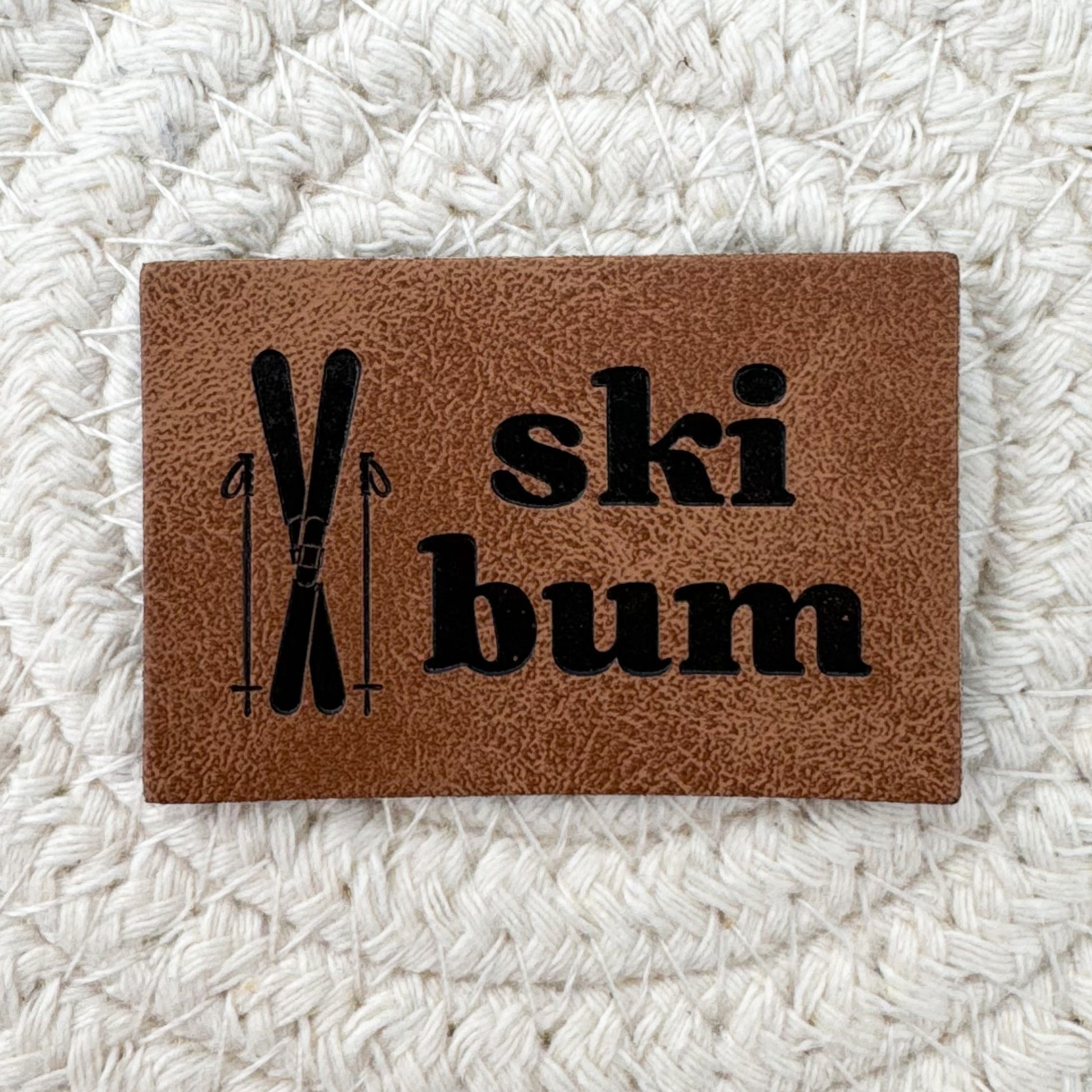 Ski Bum Faux Leather Patch image 0