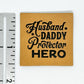 Daddy Hero Faux Leather Patch image 1