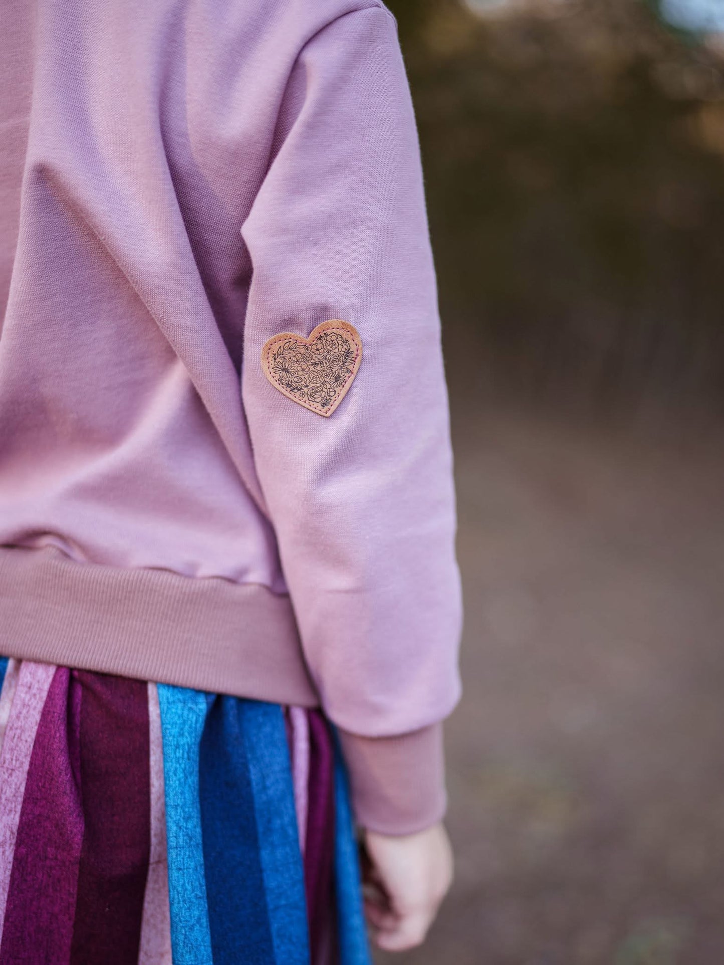 Floral Heart Faux Leather Patch image 2