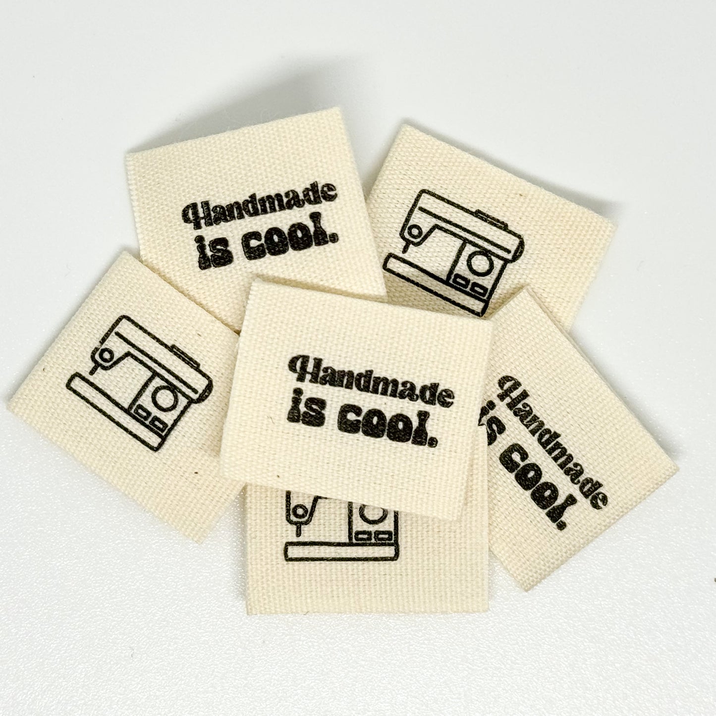 Handmade is Cool Cotton Label *Single label, double sided design* image 2