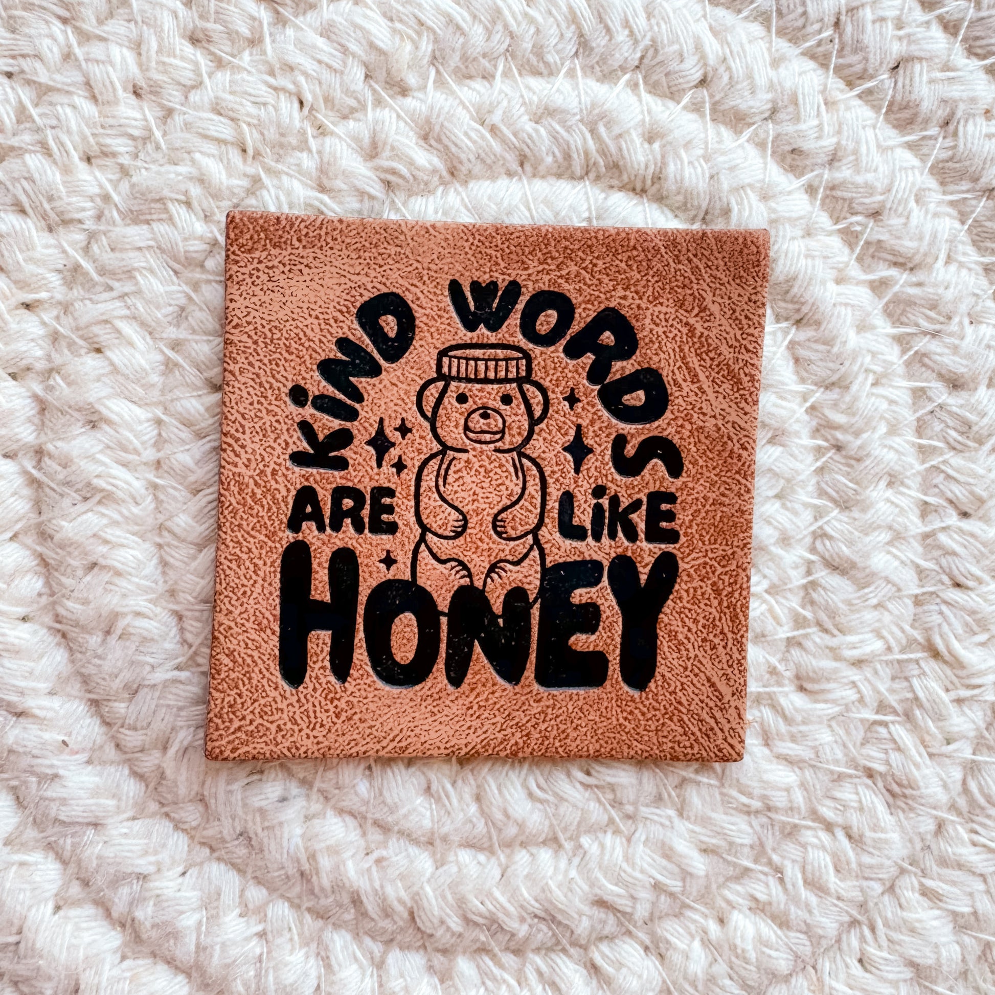 Kind Words are Like Honey Faux Leather Patch image 0