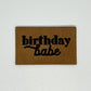 Birthday Babe Faux Leather Patch image 0