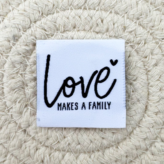 Love Makes a Family Woven Label image 0