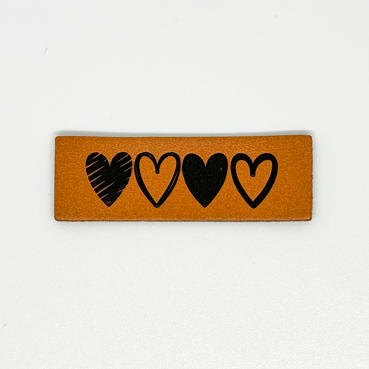 Four Hearts Faux Leather Patch image 0