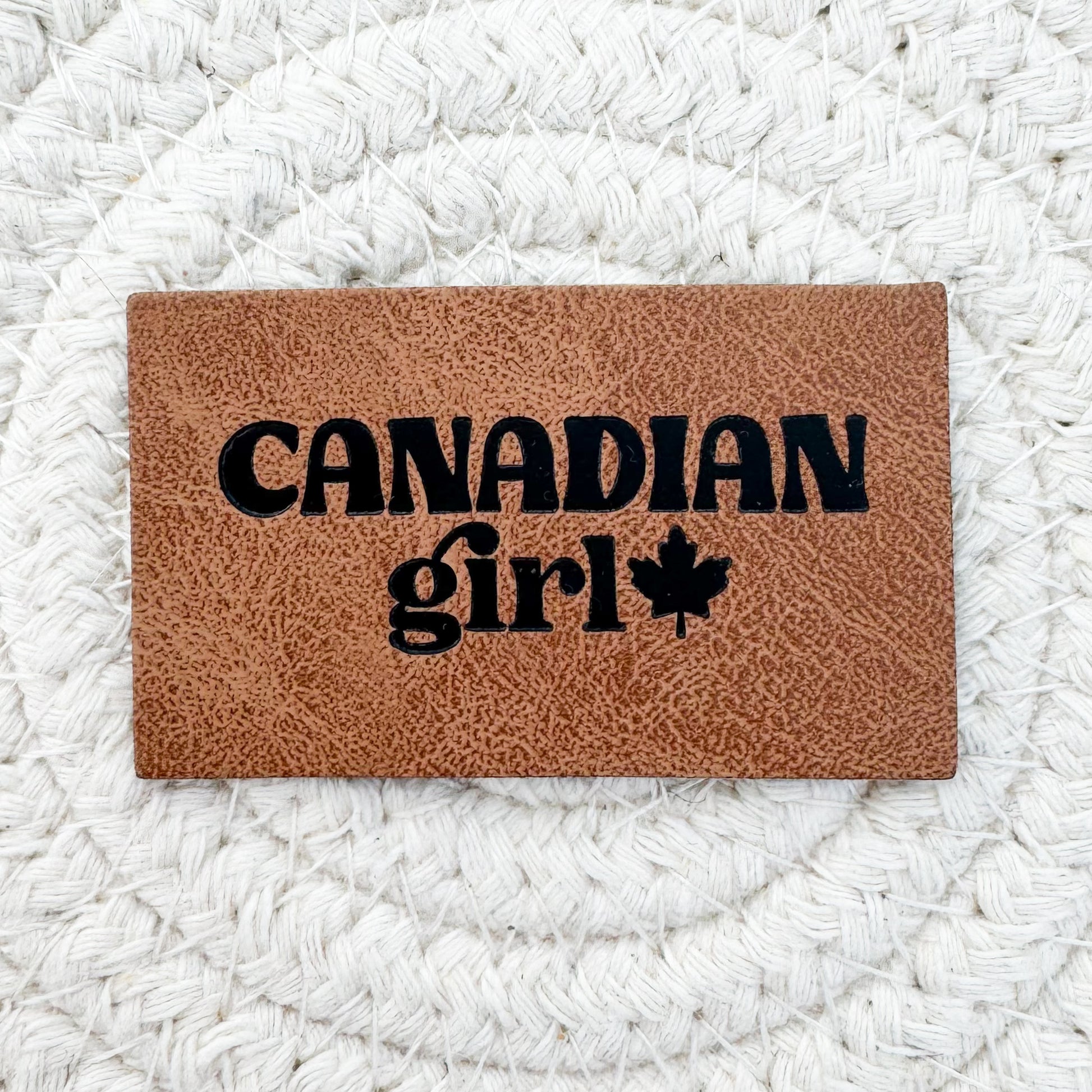 Canadian Girl Faux Leather Patch image 0