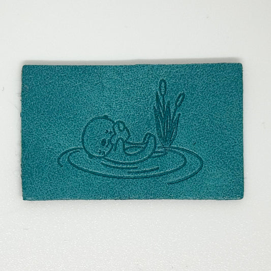 Teal Otter Faux Leather Patch image 0