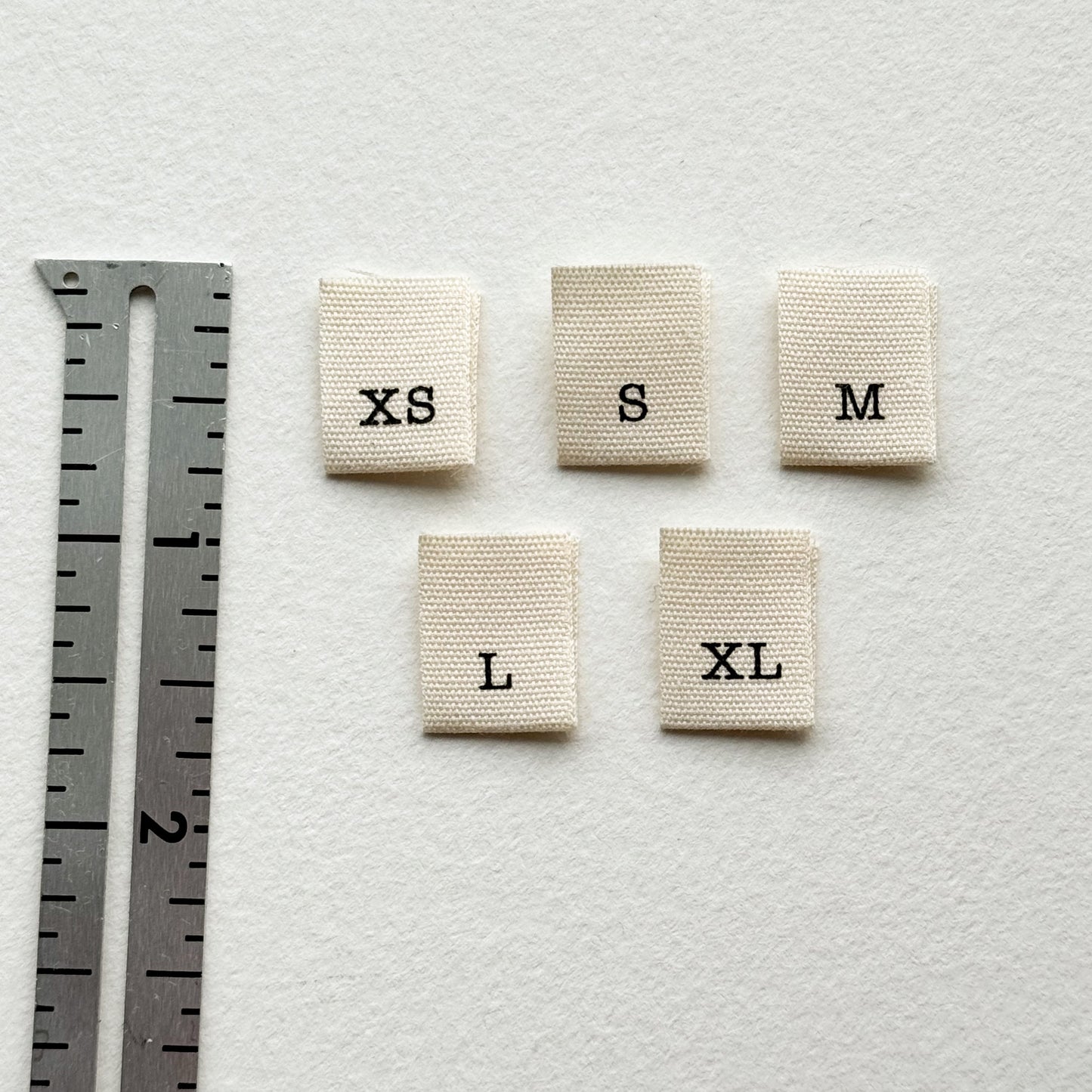 5 Cotton Size Labels image 1