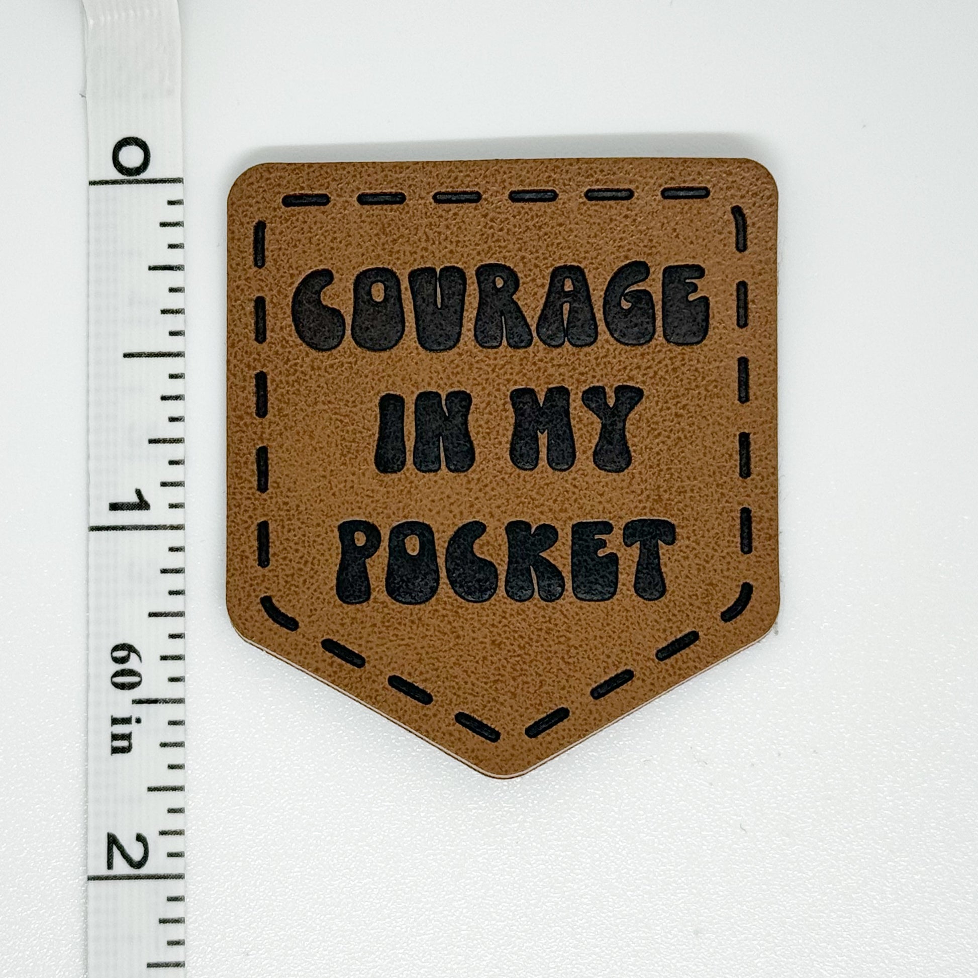 Courage In My Pocket Faux Leather Patch image 1