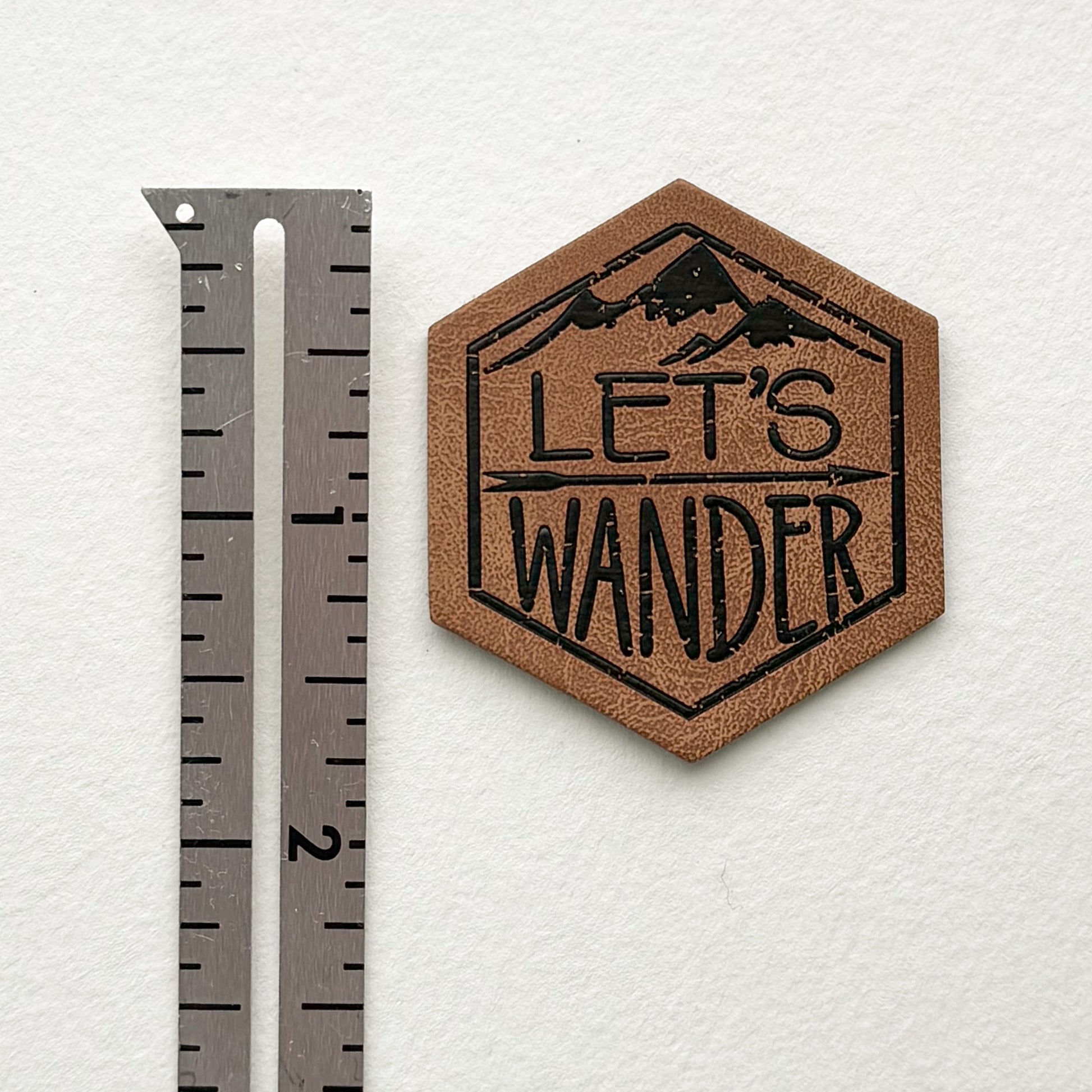 Let's Wander Faux Leather Patch image 1