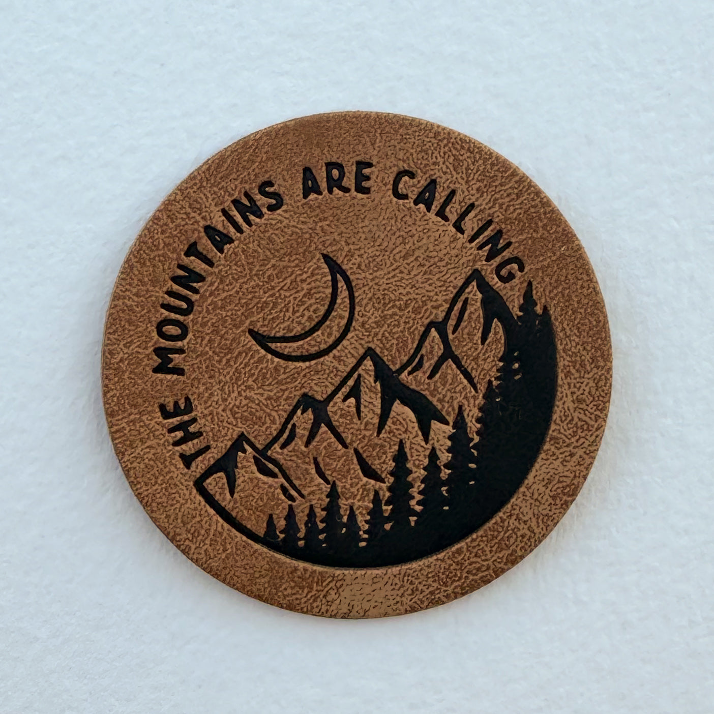 Mountains are Calling Faux Leather Patch image 0