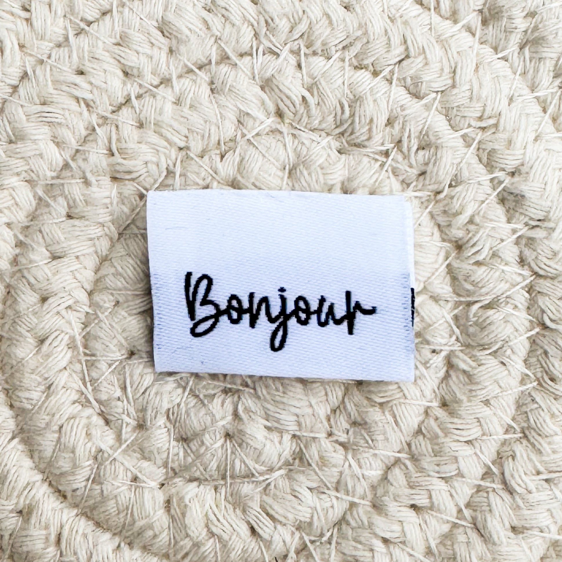 Bonjour Woven Label image 0