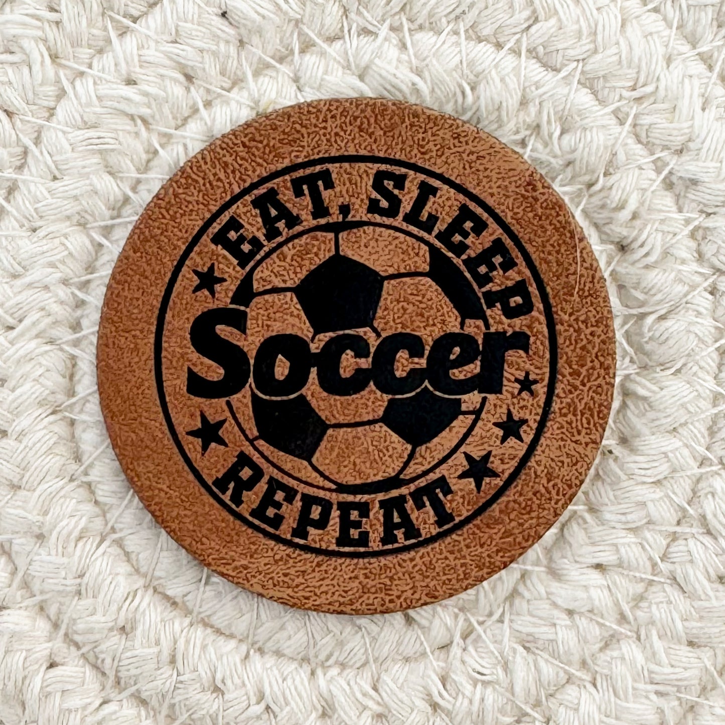 Soccer Faux Leather Patch