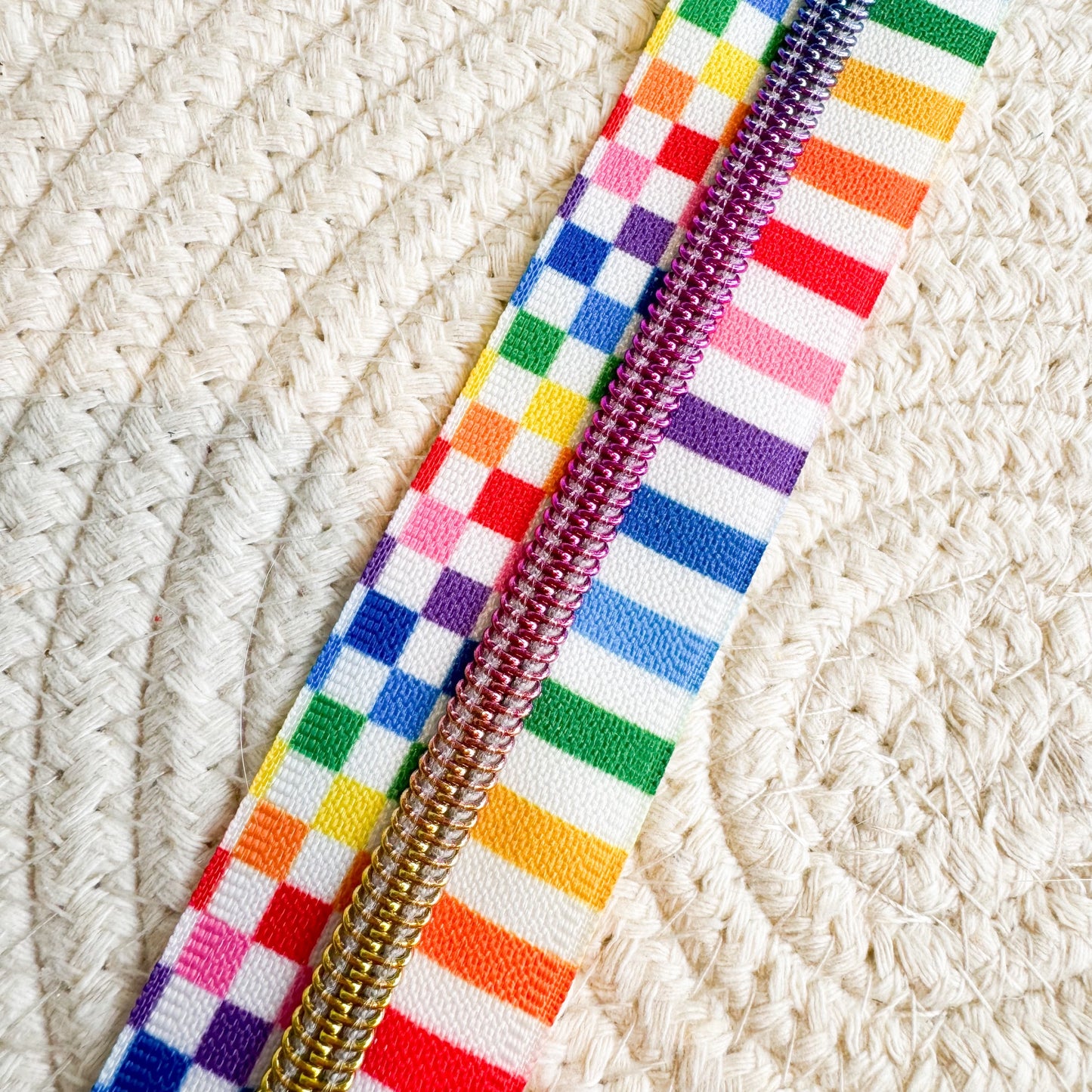 Wild Rainbow Zipper Tape By the Yard  image 0