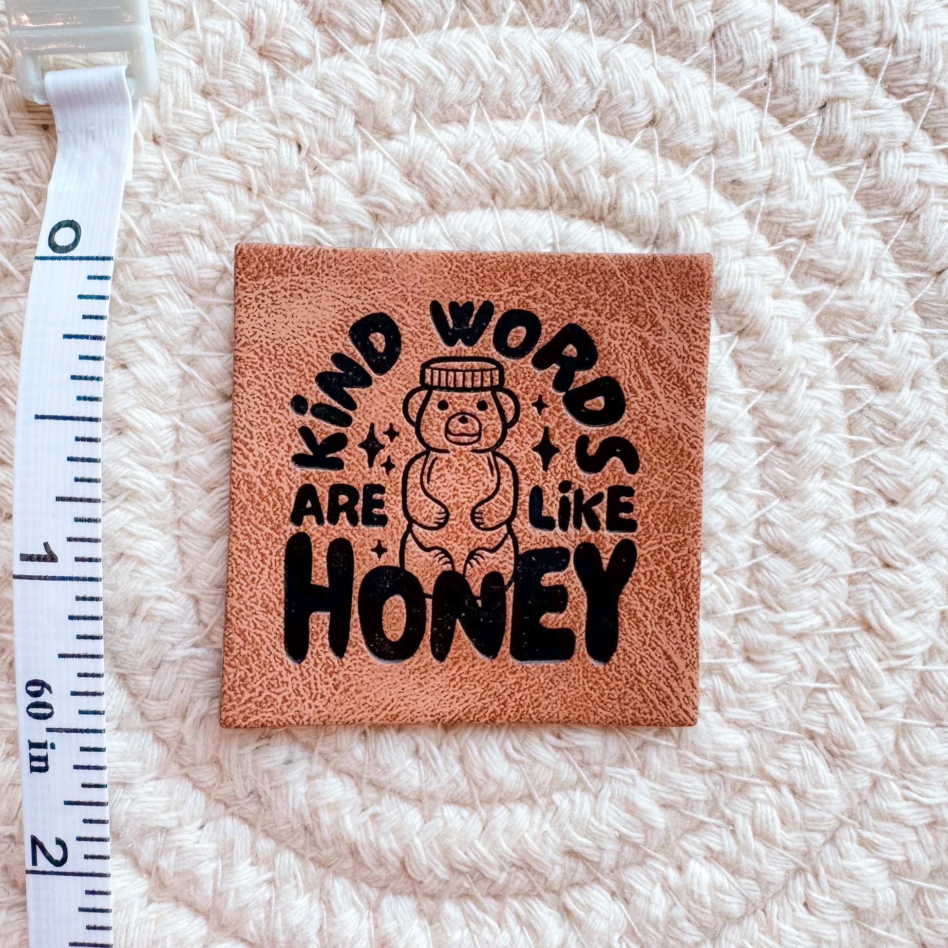 Kind Words are Like Honey Faux Leather Patch image 1