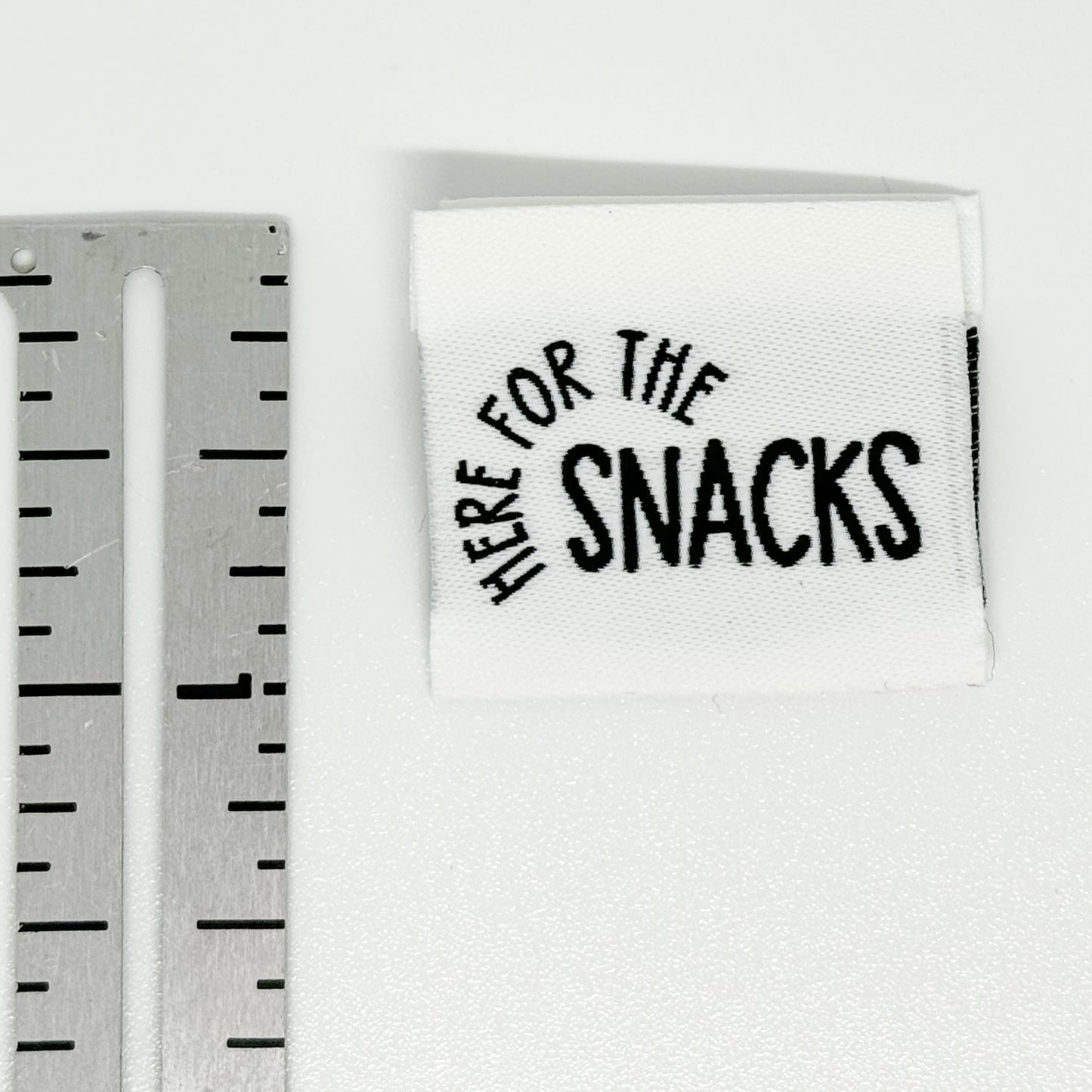 Here for the Snacks Woven Label image 1