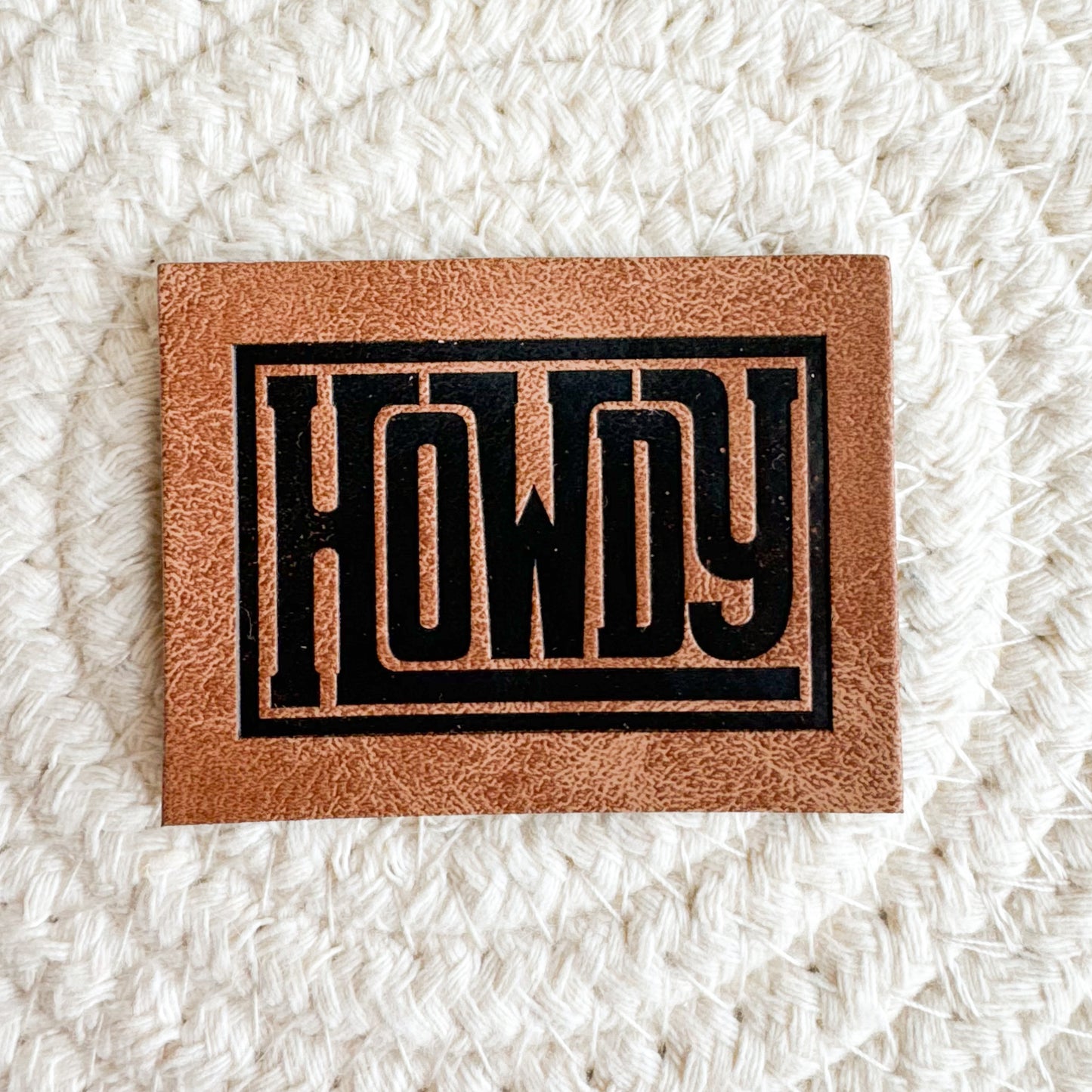 Howdy Faux Leather Patch