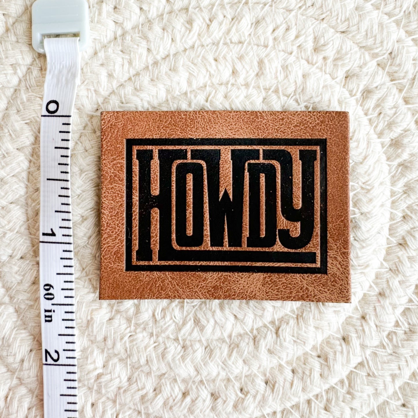 Howdy Faux Leather Patch