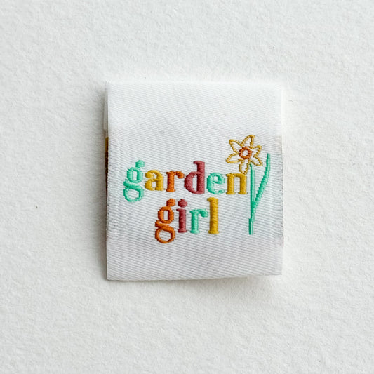 Garden Girl Woven Label image 0