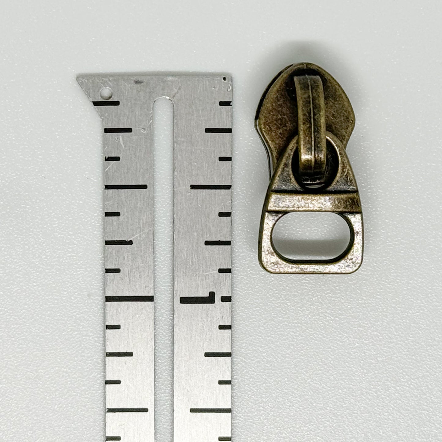 Antique Brass Zipper Pull image 1