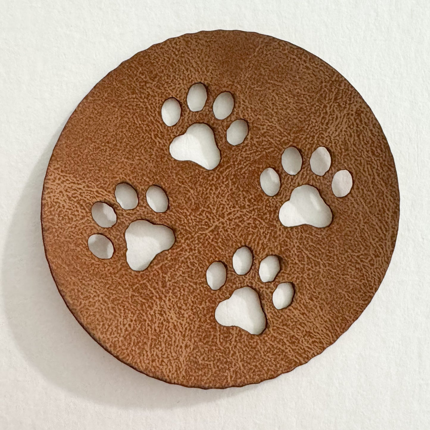 Pawprint Laser Cut Faux Leather Patch image 0