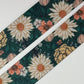 Teal Floral 1” Nylon Webbing By the Yard  image 0