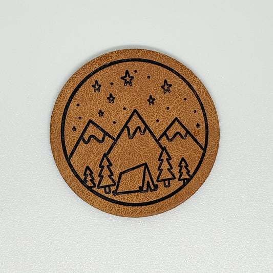 Camping Faux Leather Patch image 0