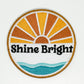 Shine Bright Embroidered Iron On Patch  image 0