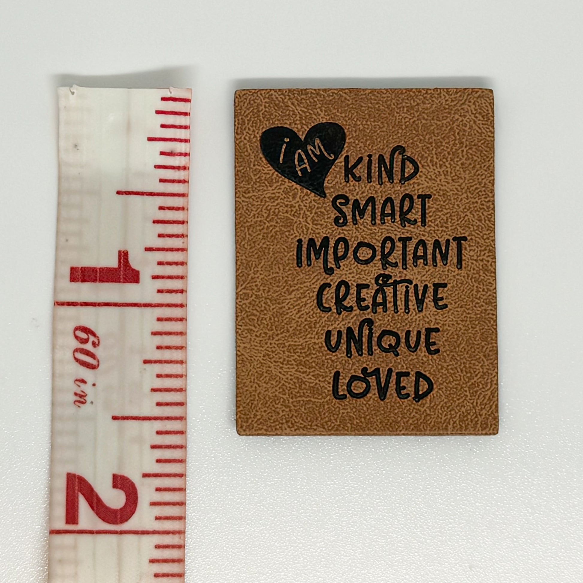 Heart Affirmations Faux Leather Patch image 1