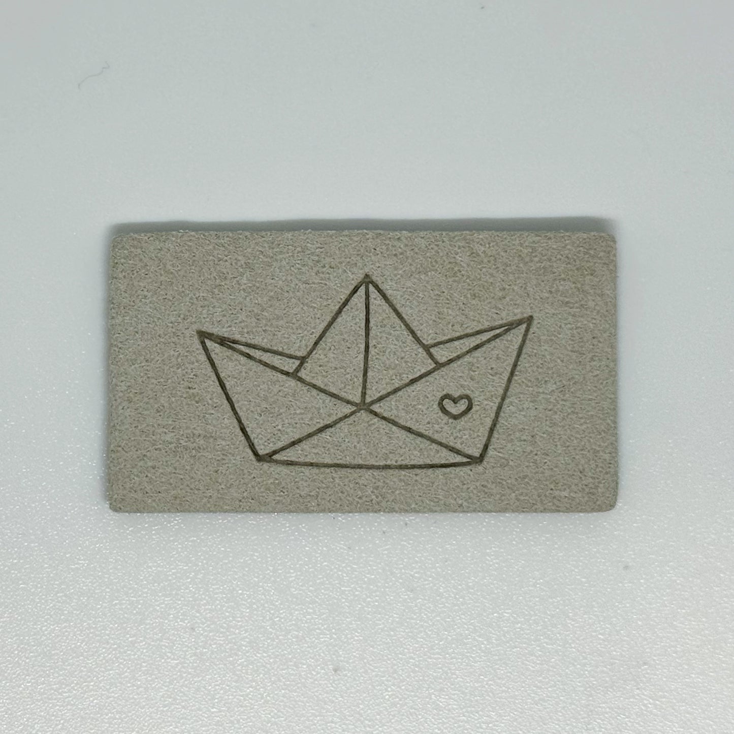 Paper Boat Faux Suede Patch image 0