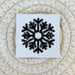 White Snowflake Faux Leather Patch image 0