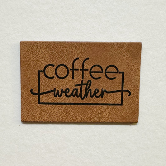 Coffee Weather Faux Leather Patch image 0